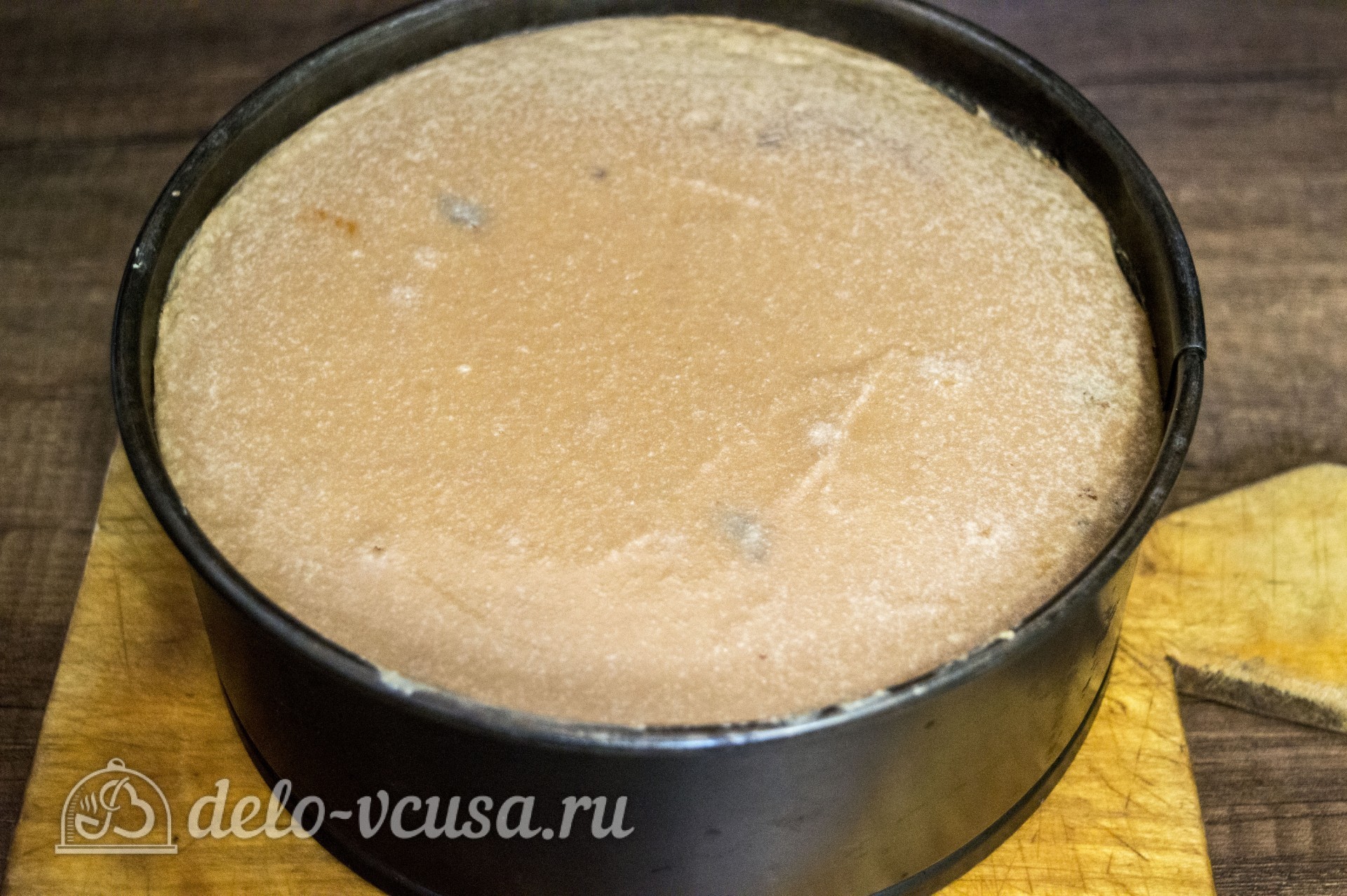 Шаг 12 приготовления Чизкейк "Два шоколада"