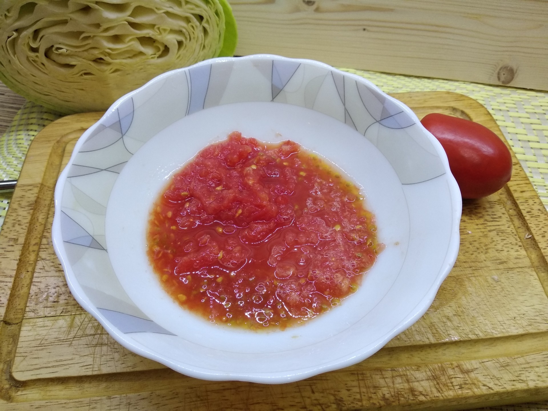 Шаг 6 приготовления Борщ с говядиной и свежей капустой