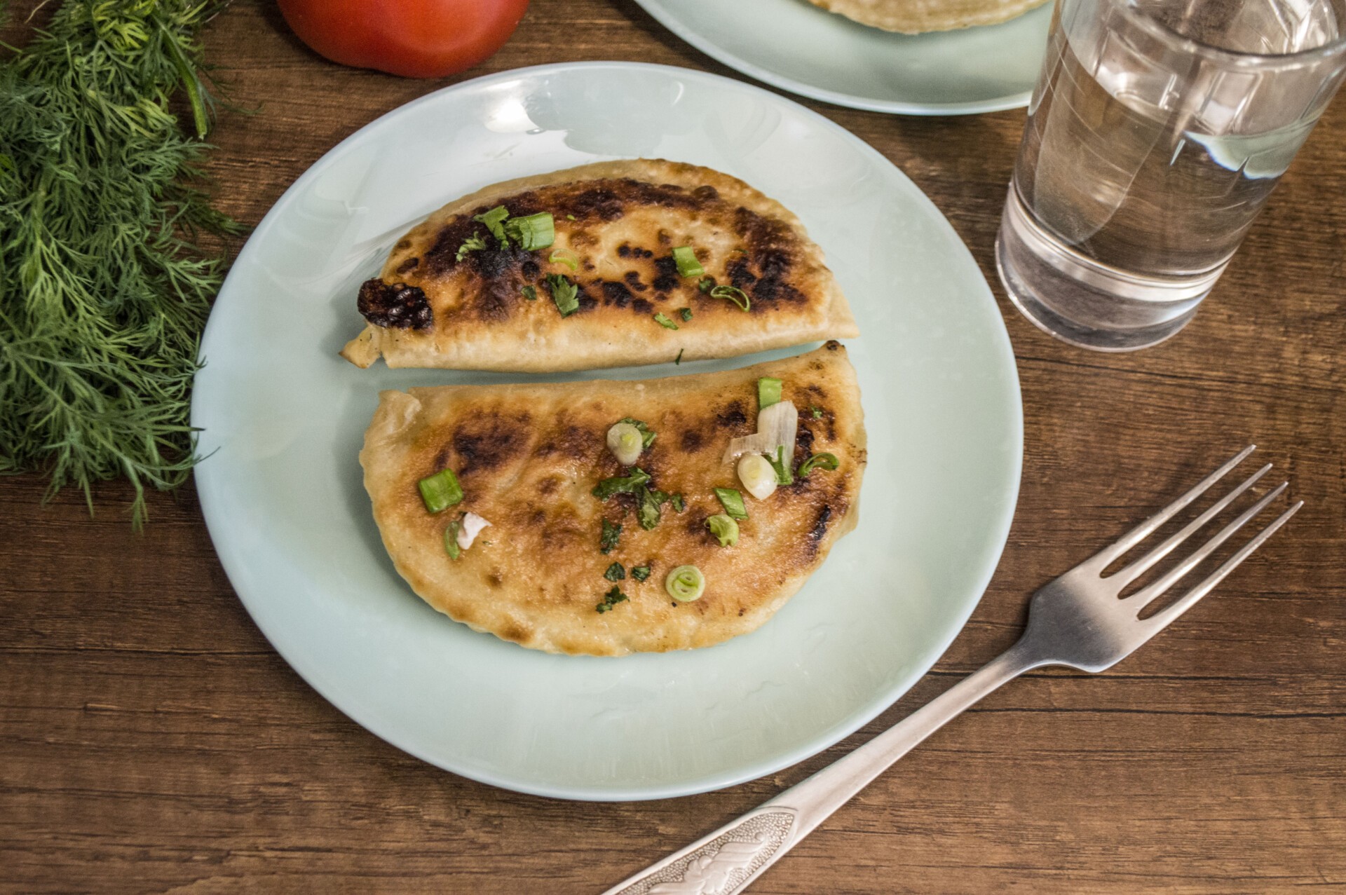 Шаг 9 приготовления Янтык с мясом и помидорами