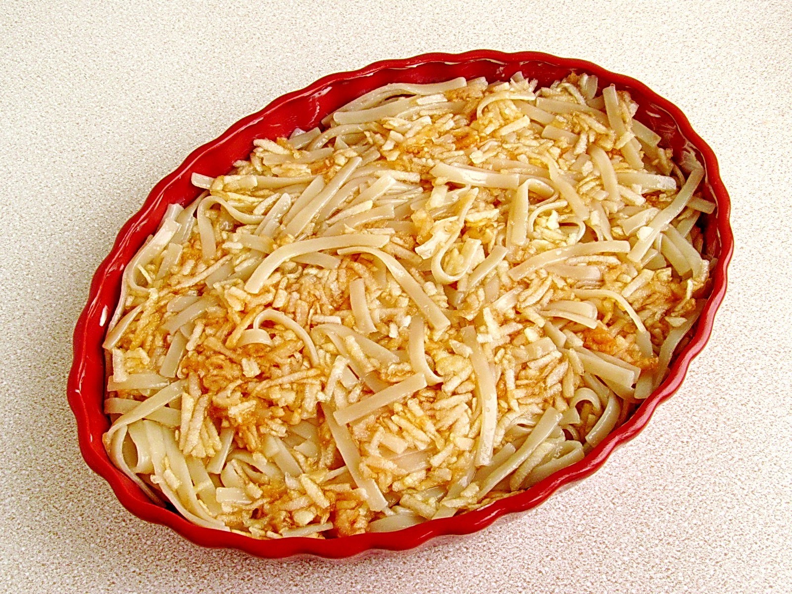 Шаг 5 приготовления Яблочный макаронник