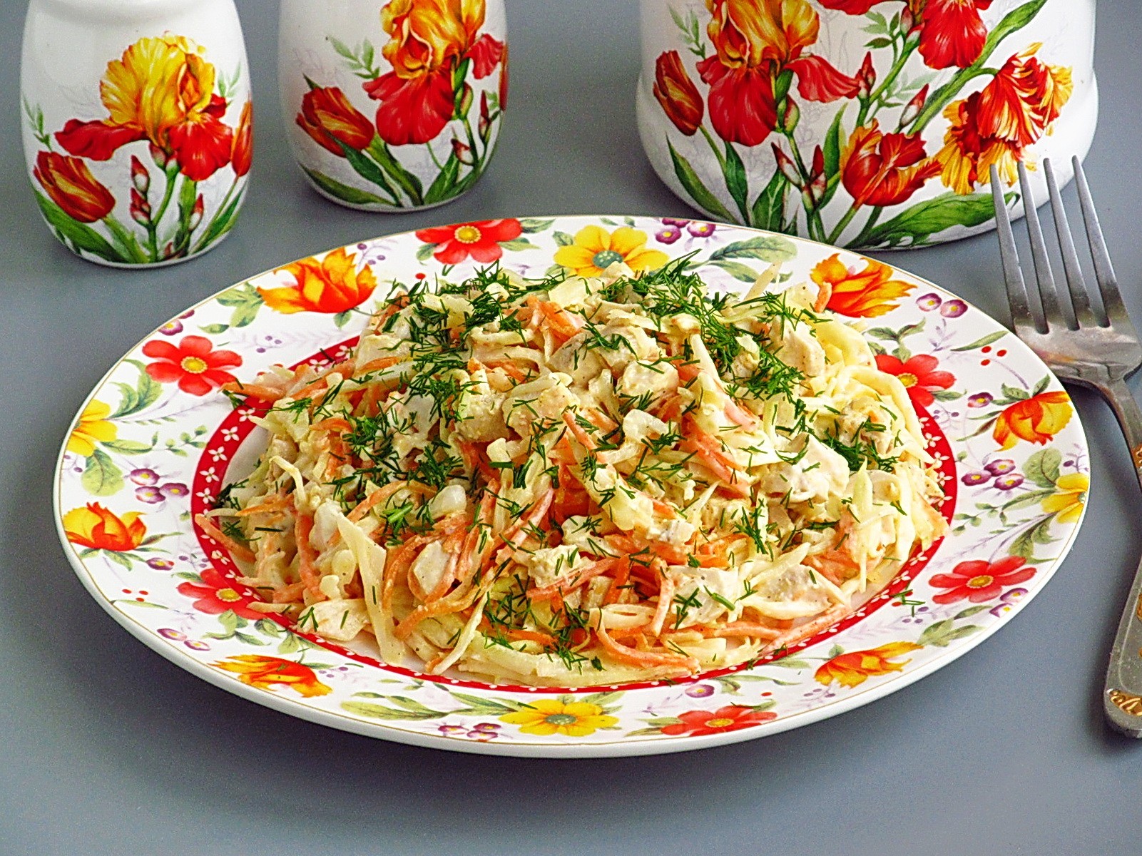 Обложка рецепта Салат "Корейская курица"