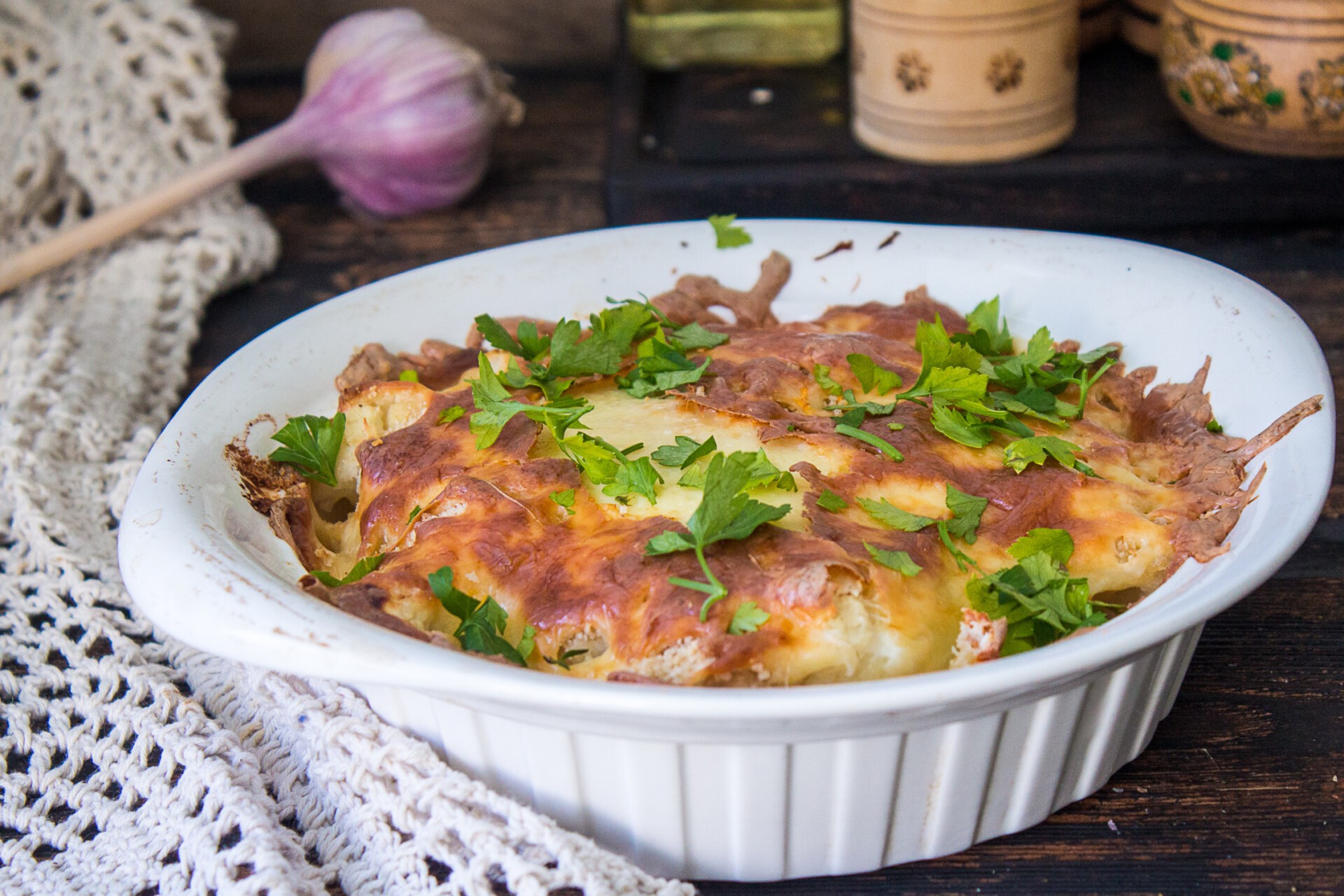 Шаг 9 приготовления Цветная капуста, запеченная с сыром