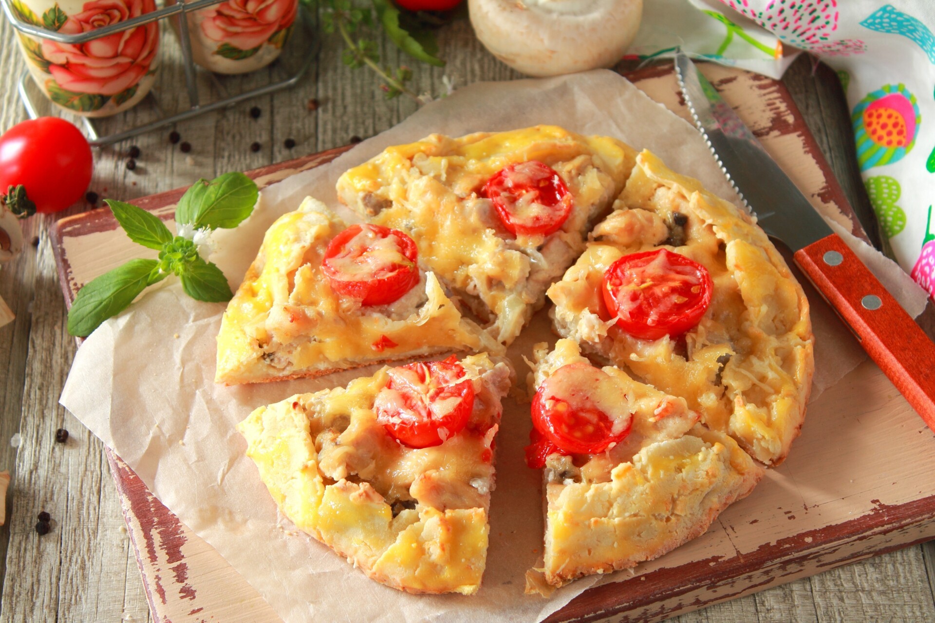 Обложка рецепта Галета с курицей и грибами