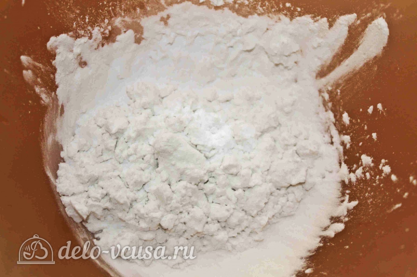 Шаг 1 приготовления Блины с крахмалом на молоке