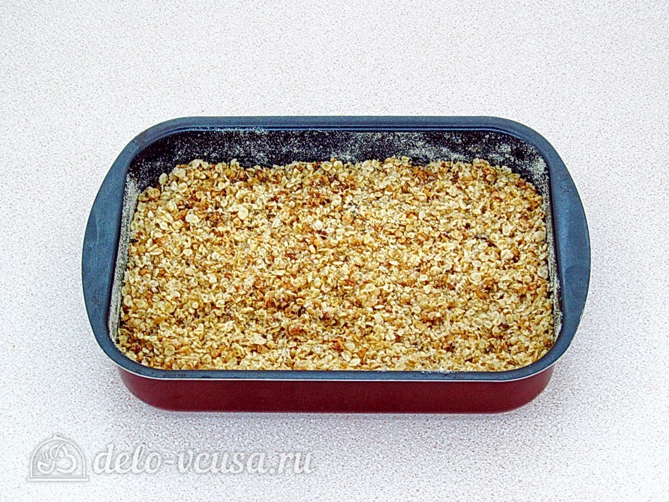 Шаг 3 приготовления Овсяная запеканка с яблоками