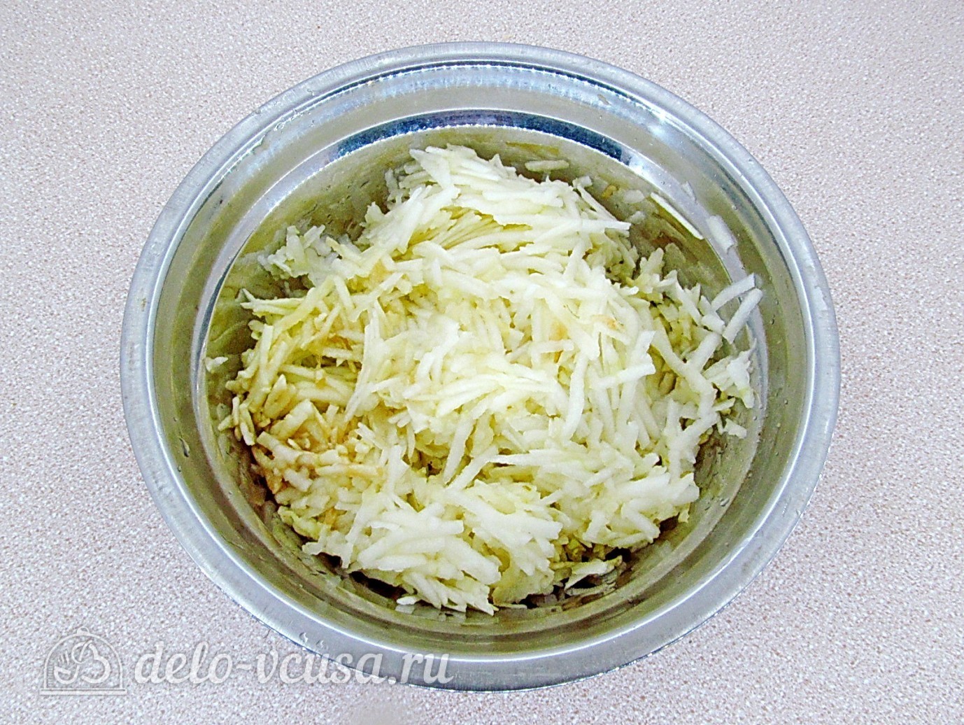 Шаг 4 приготовления Овсяная запеканка с яблоками