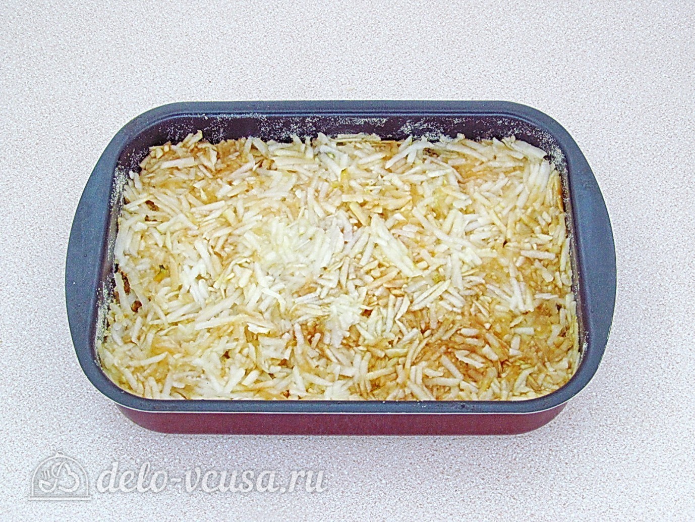 Шаг 5 приготовления Овсяная запеканка с яблоками