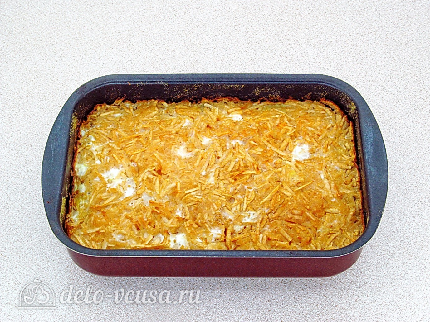 Шаг 9 приготовления Овсяная запеканка с яблоками