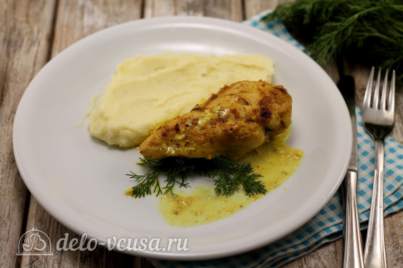 Шаг 6 приготовления Куриное филе в сливках в духовке