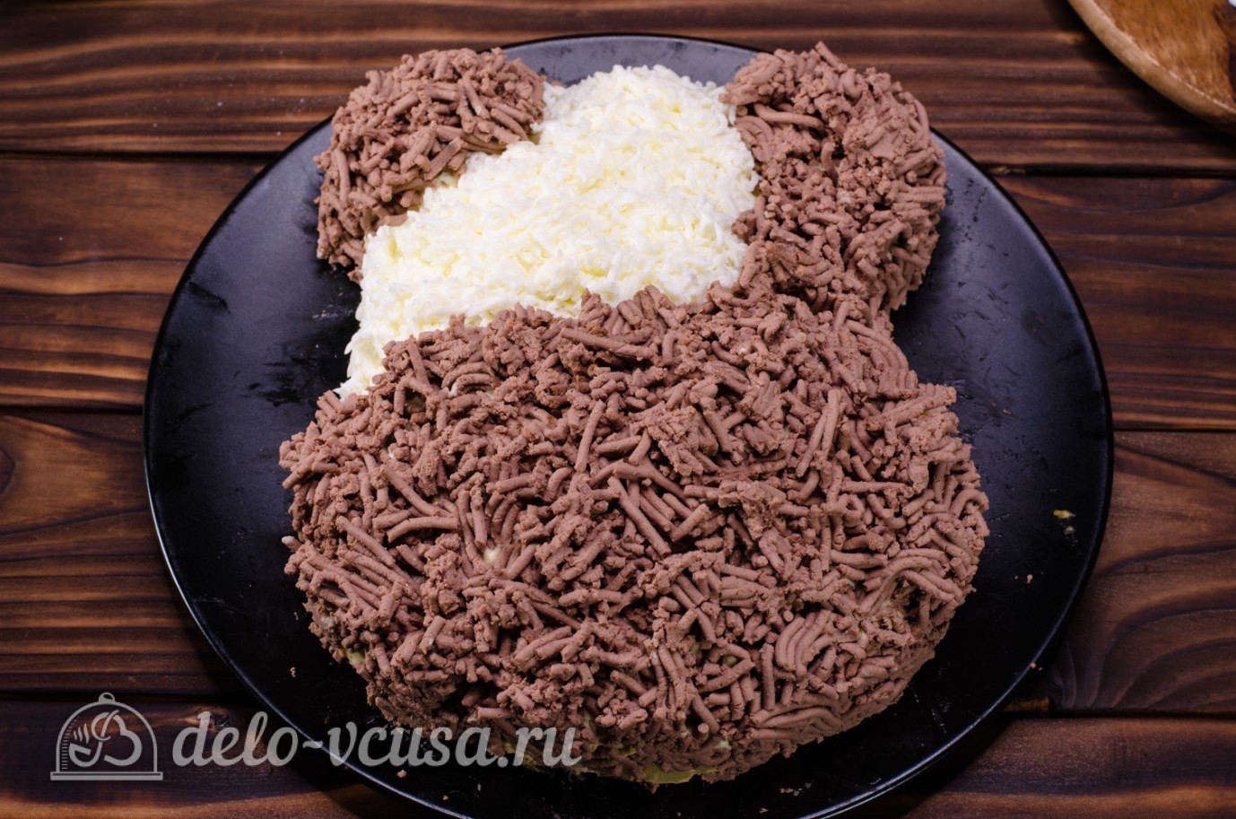 Шаг 14 приготовления Салат Собачка с печенью
