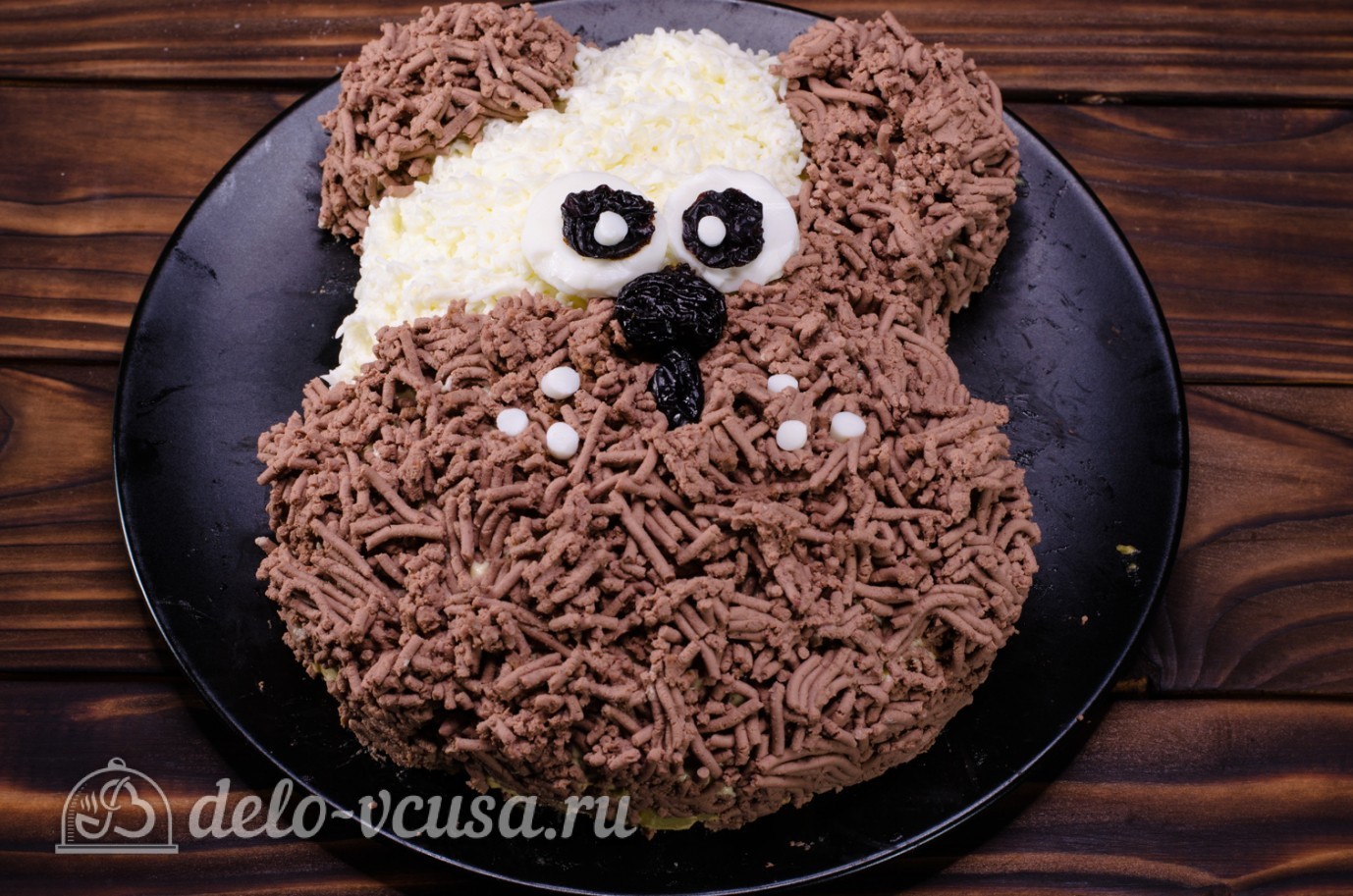 Шаг 15 приготовления Салат Собачка с печенью