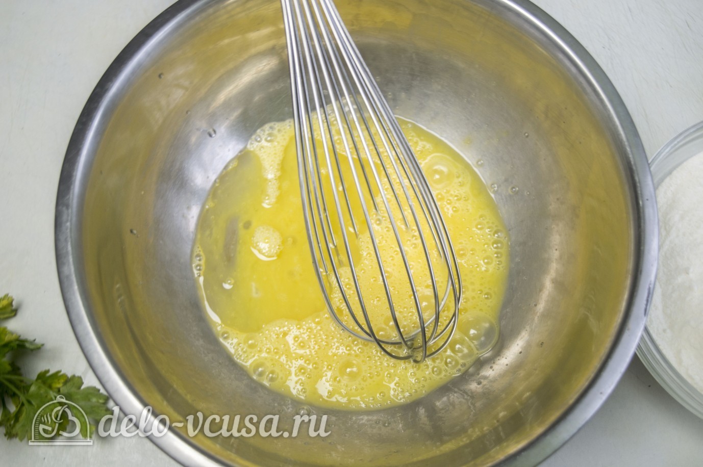 Шаг 2 приготовления Блины с курицей и рисом