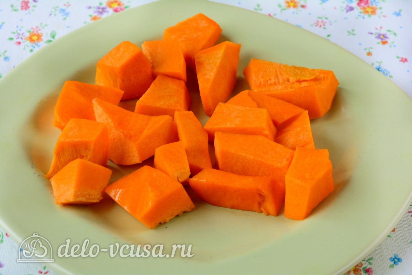 Шаг 1 приготовления Варенье из тыквы с апельсином и лимоном