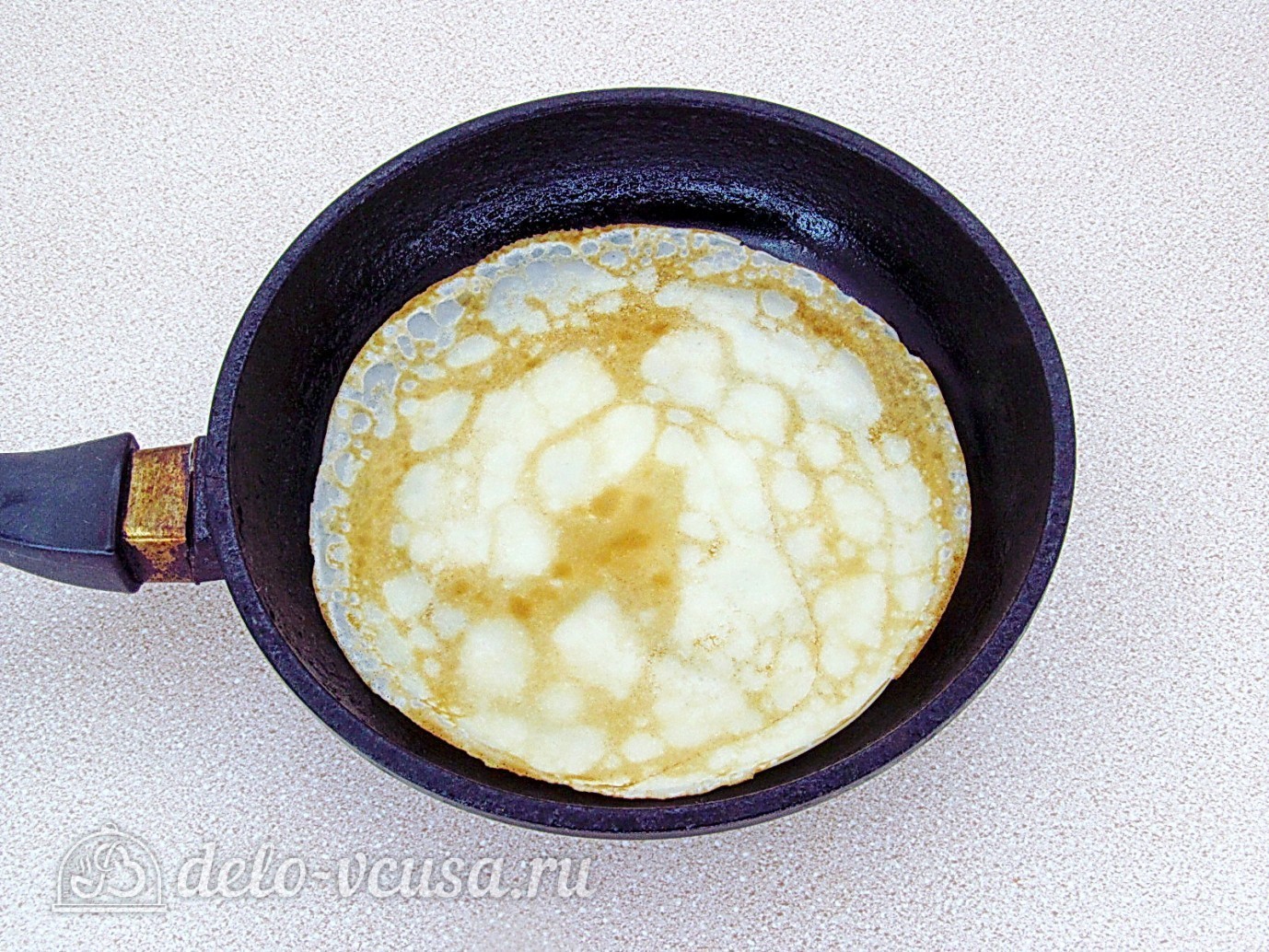 Шаг 12 приготовления Блинчики с куриными желудками и рисом