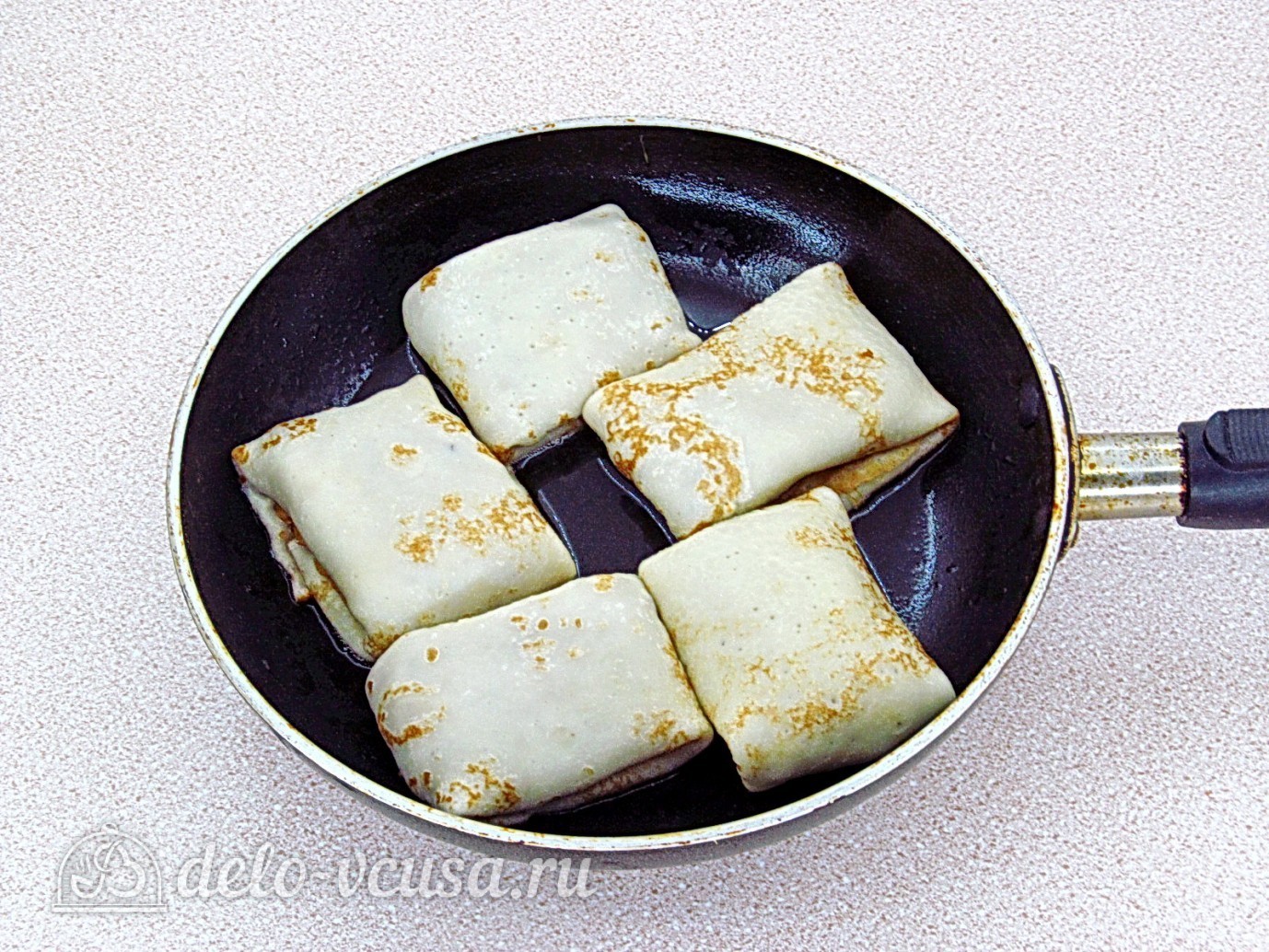 Шаг 16 приготовления Блинчики с куриными желудками и рисом