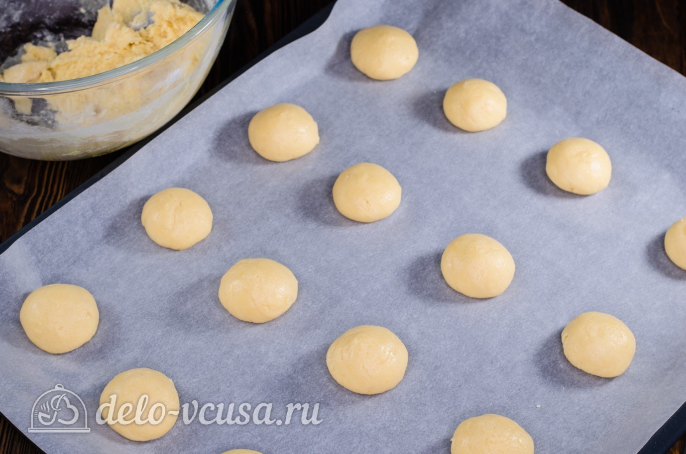 Шаг 5 приготовления Пирожное Персики