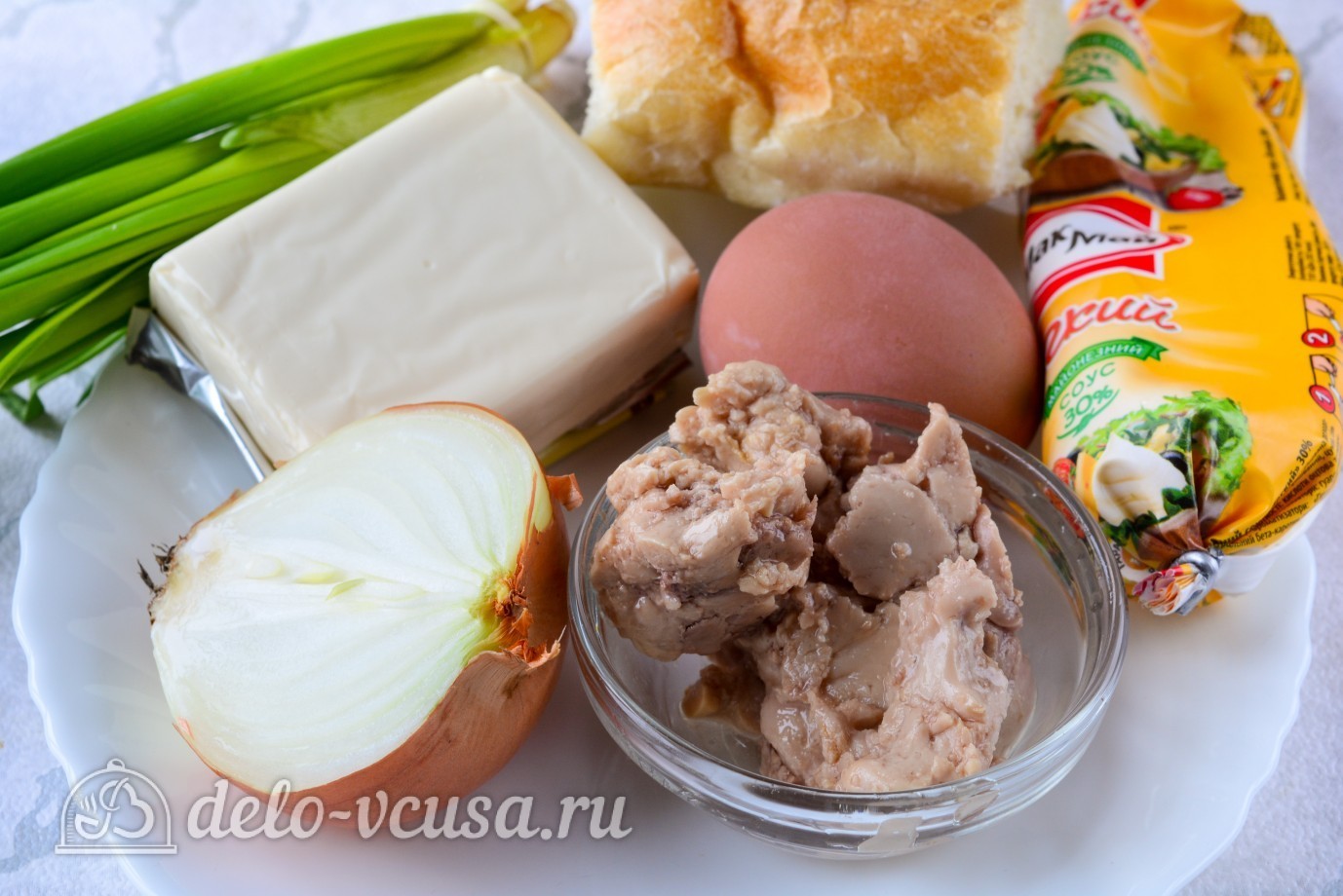 Ингредиенты Бутерброды с печенью трески и яйцами Фото ингредиенты Бутерброды с печенью трески и яйцами