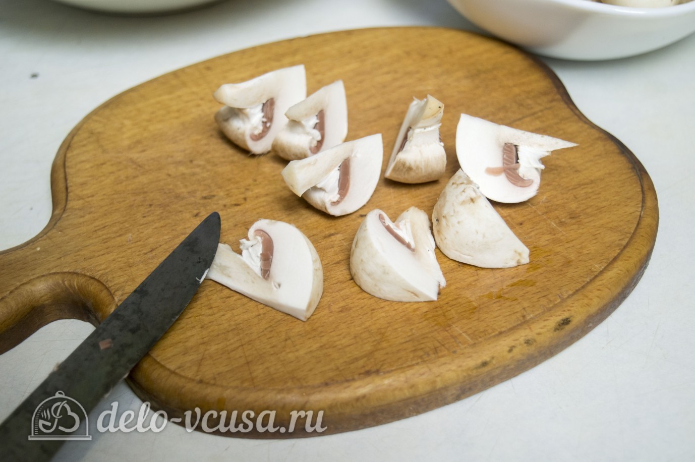 Шаг 2 приготовления Куриные ножки с грибами в соусе