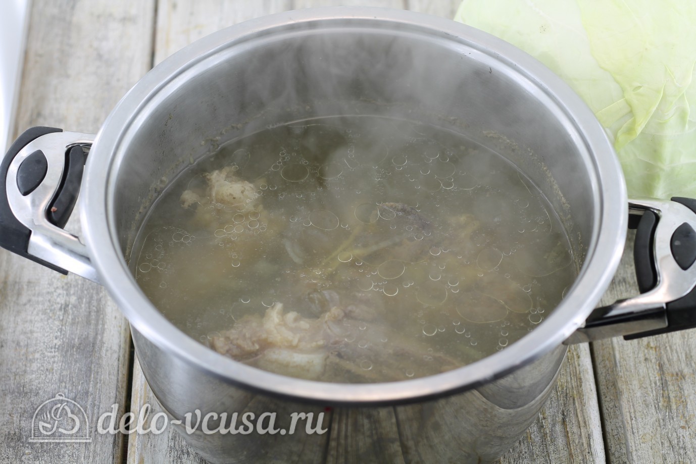 Шаг 3 приготовления Борщ с говядиной