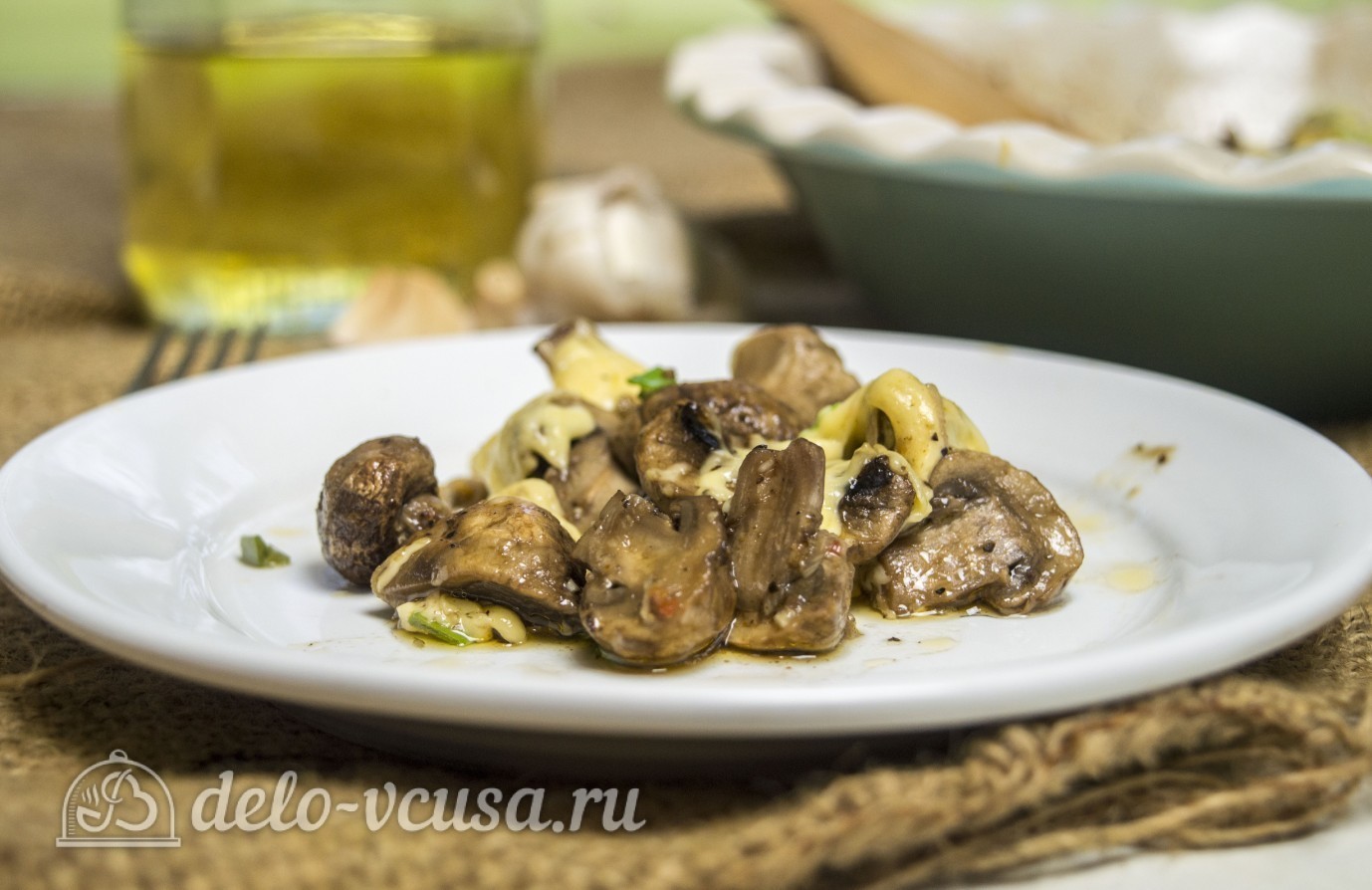 Обложка рецепта Запеченные шампиньоны с сыром