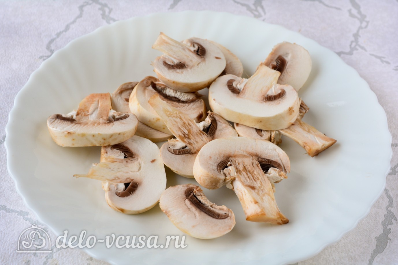 Шаг 1 приготовления Мясо по-купечески