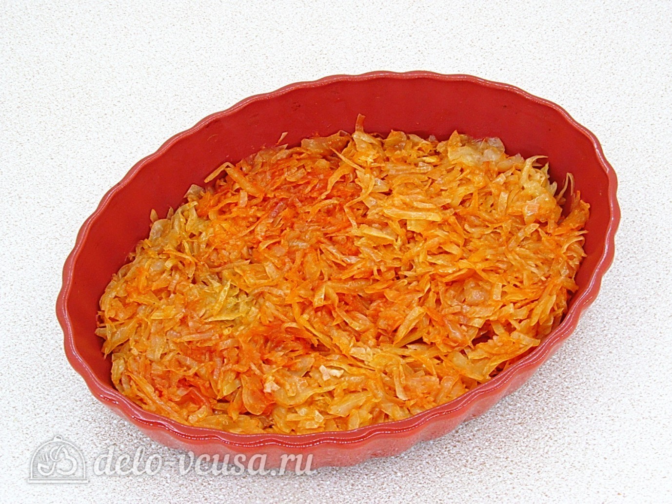 Шаг 12 приготовления Рыба, запеченная с капустой