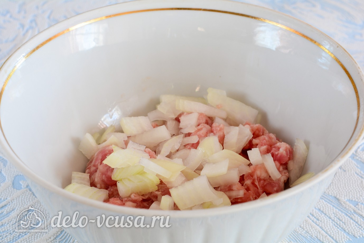 Шаг 2 приготовления Ежики из фарша с рисом