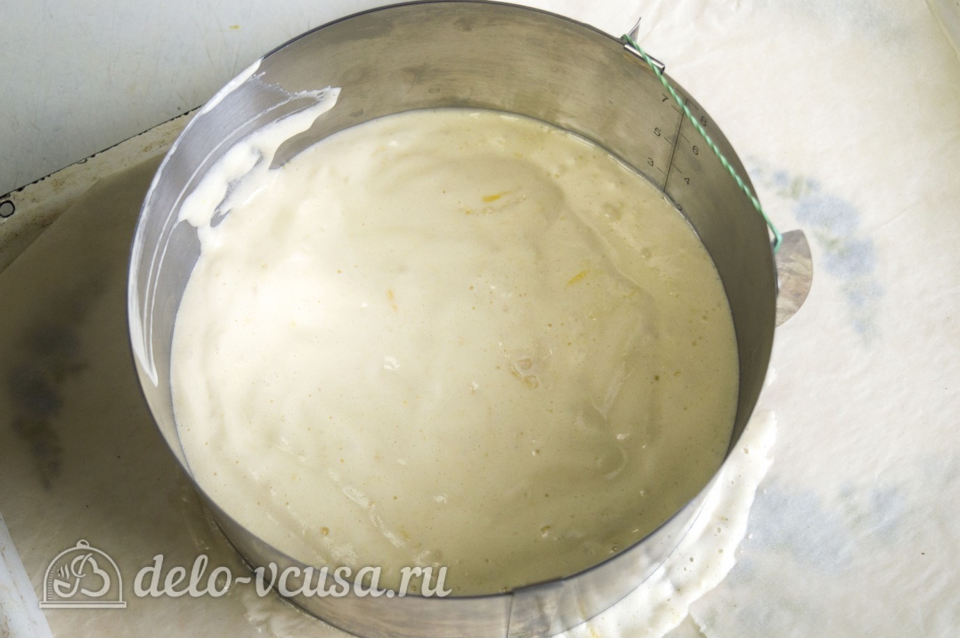 Шаг 4 приготовления Лимонно-клубничный муссовый торт