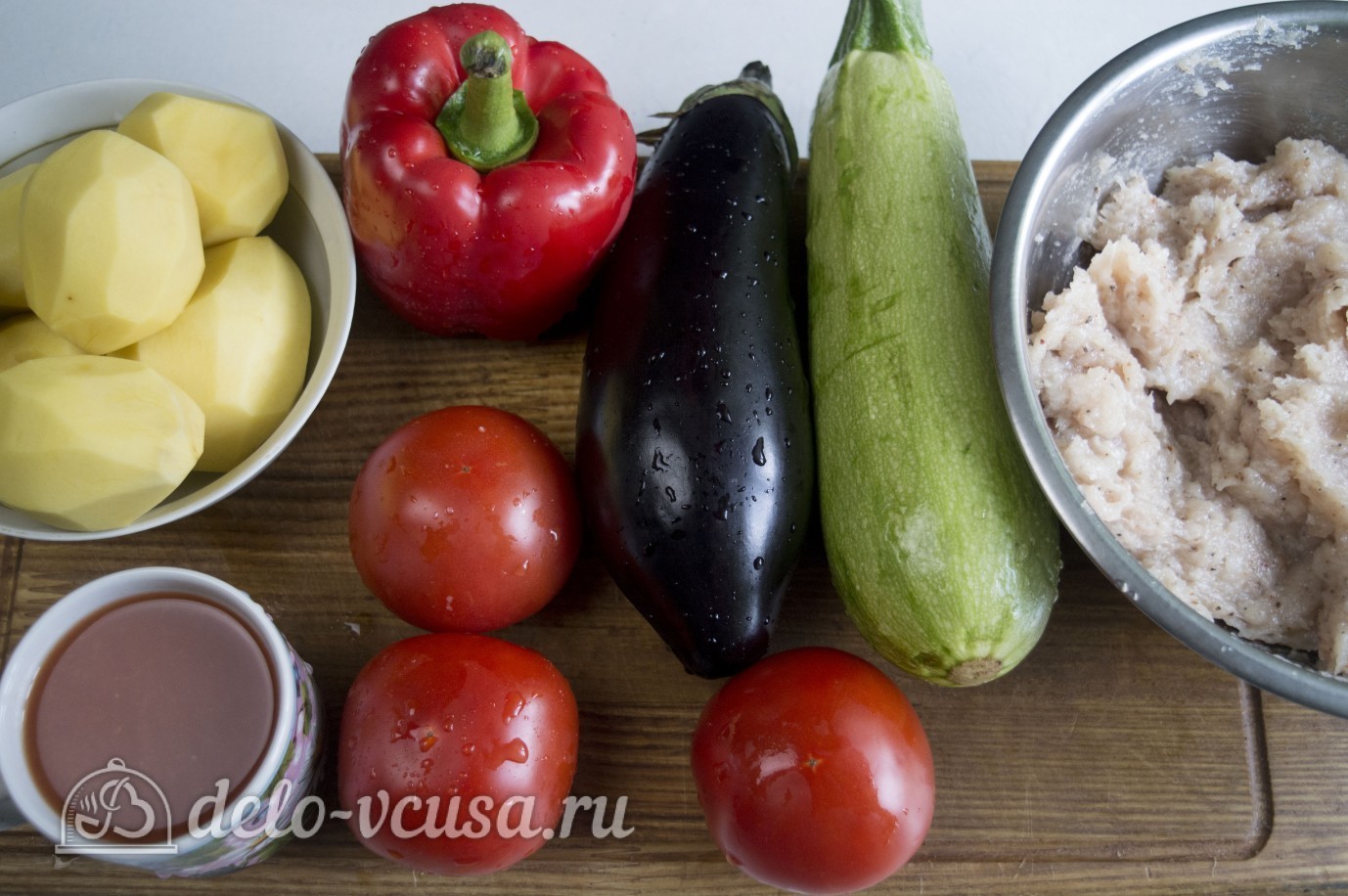 Ингредиенты Фрикадельки в духовке с овощами Фото ингредиенты Фрикадельки в духовке с овощами