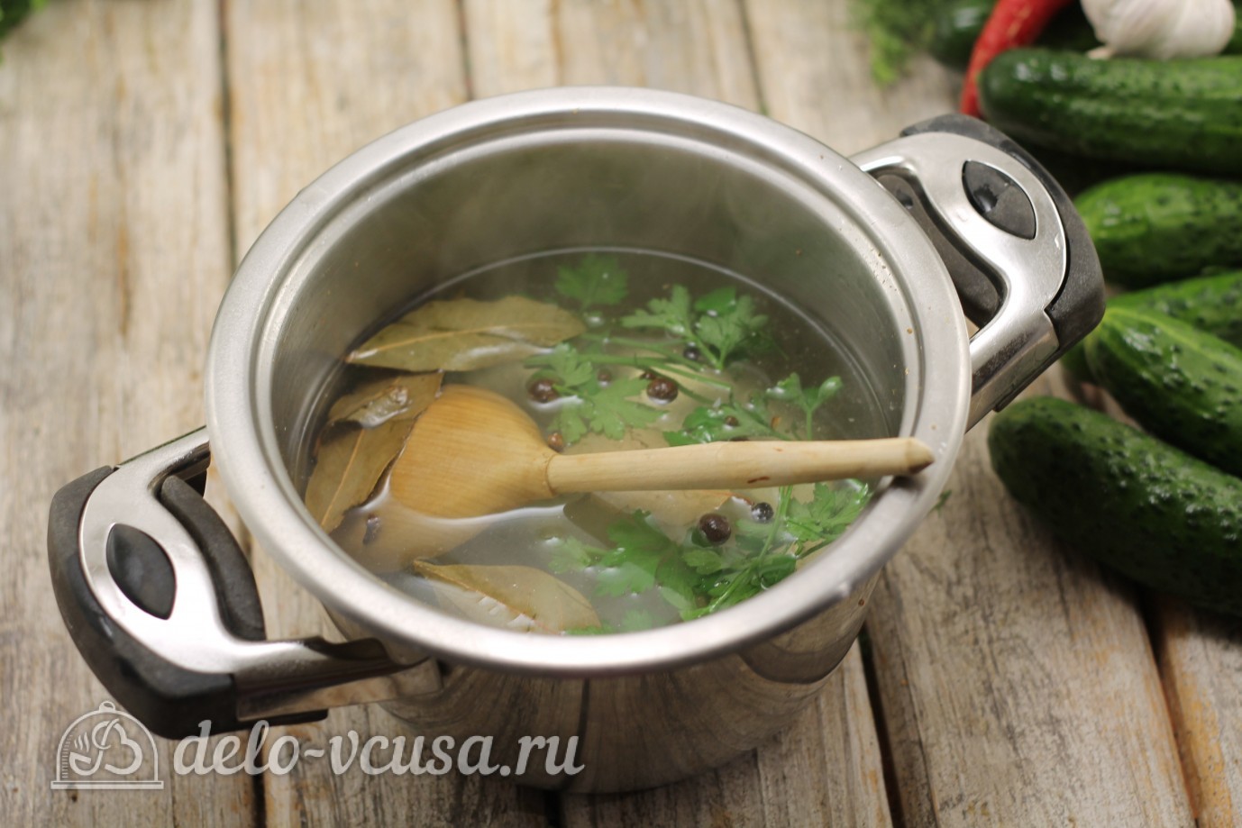 Шаг 6 приготовления Маринованные огурцы с луком