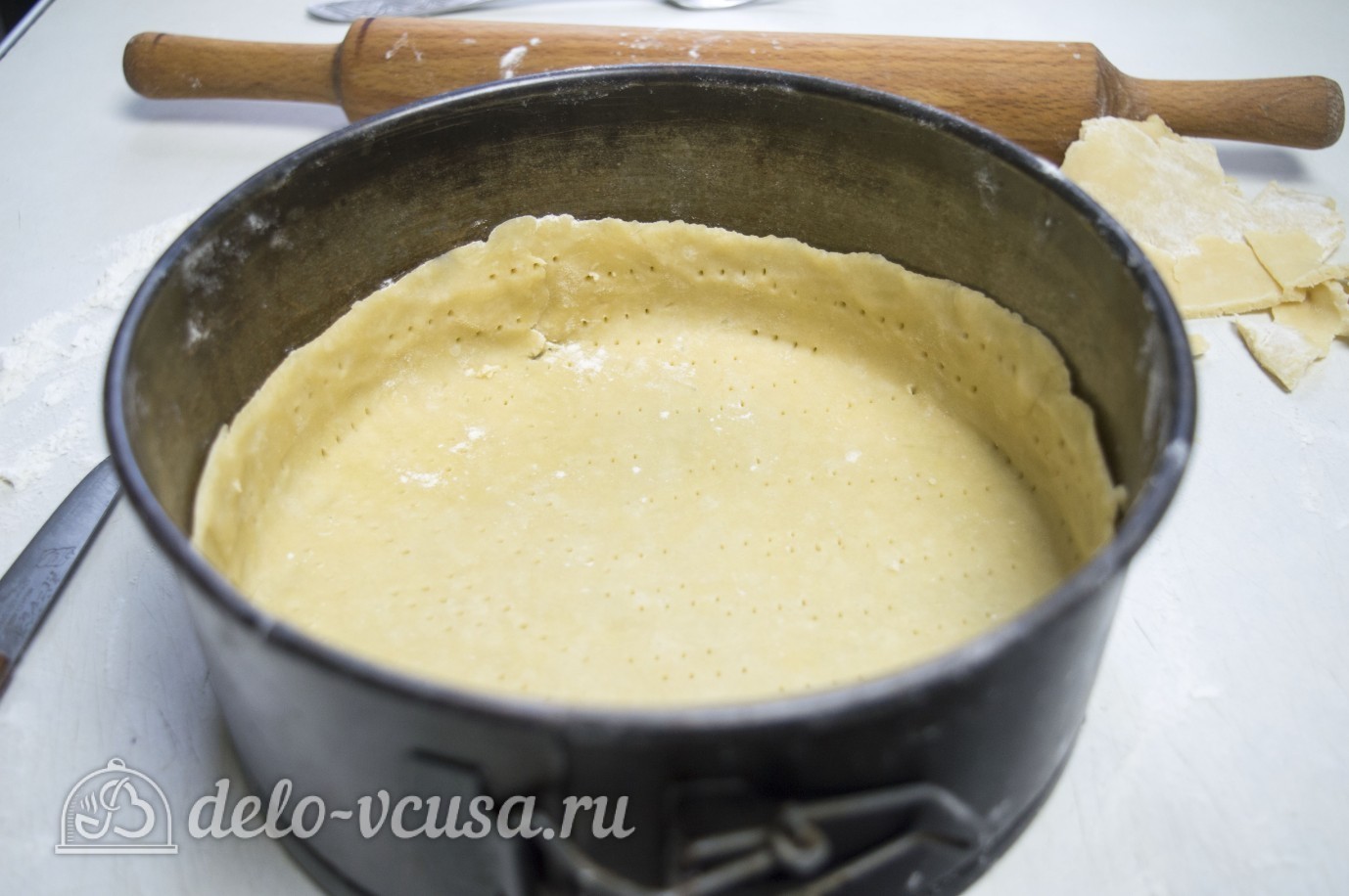 Шаг 4 приготовления Пирог с лисичками