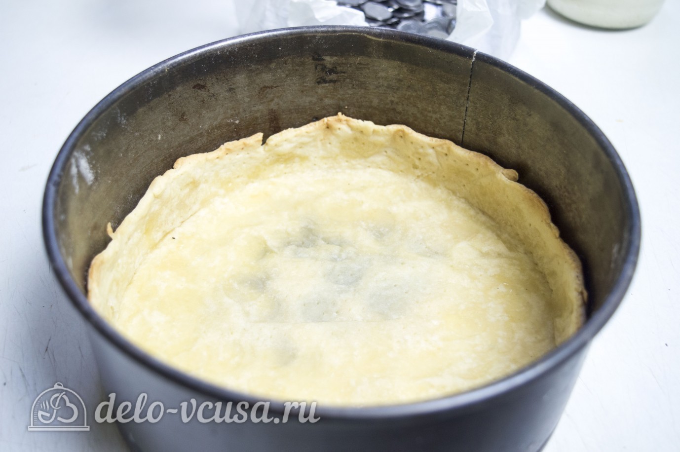 Шаг 6 приготовления Пирог с лисичками