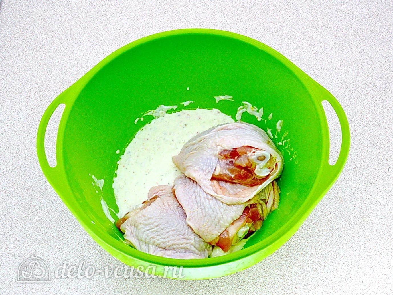 Шаг 4 приготовления Куриные бедрышки в маринаде