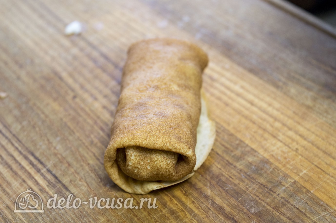 Шаг 14 приготовления Блины с грибами и мясом
