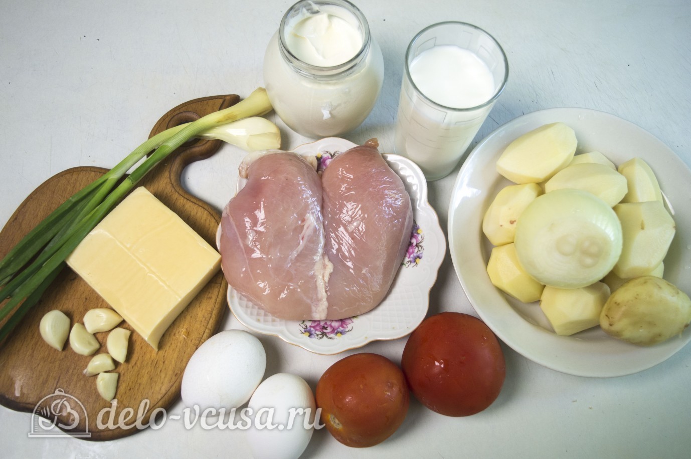 Ингредиенты Картофель запеченный с курицей Фото ингредиенты Картофель запеченный с курицей