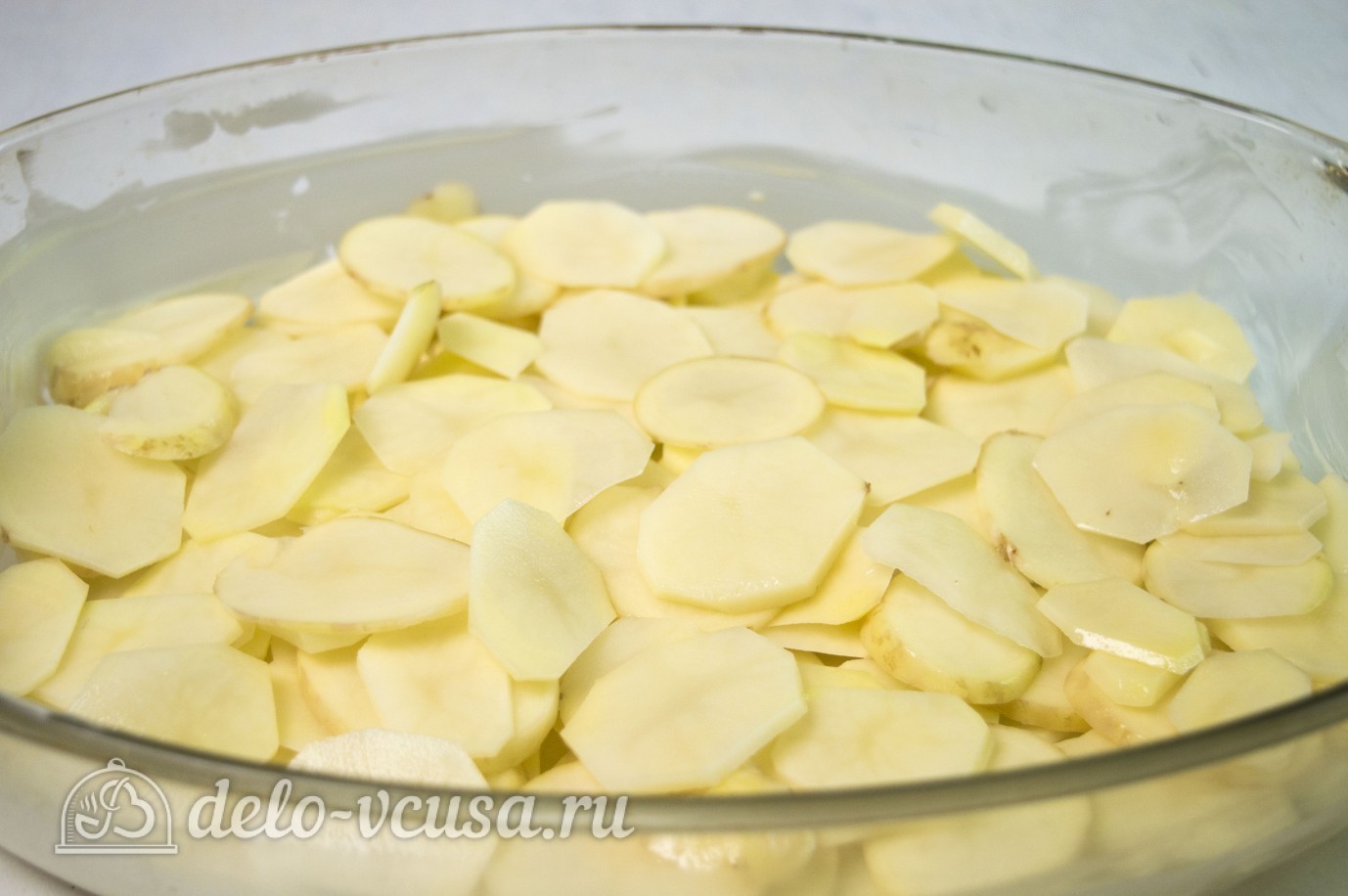 Шаг 5 приготовления Картофель запеченный с курицей