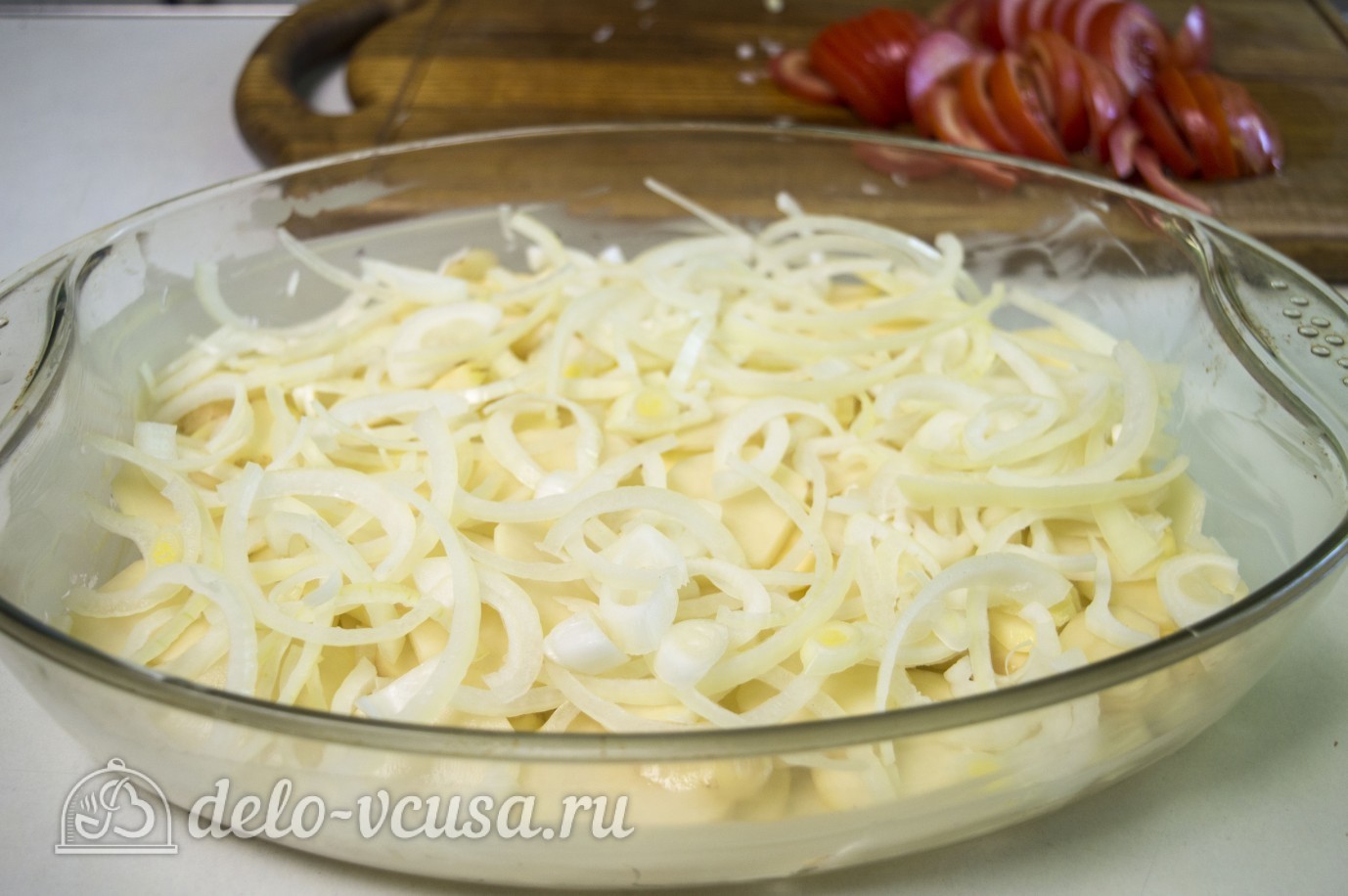 Шаг 6 приготовления Картофель запеченный с курицей