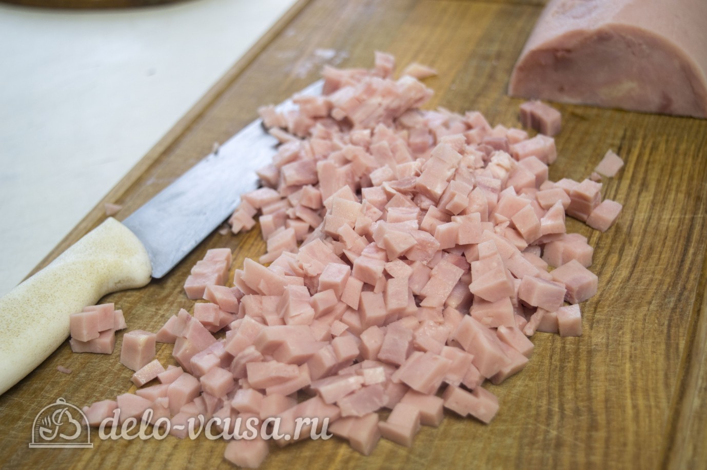 Шаг 1 приготовления Пирог с ветчиной и сыром