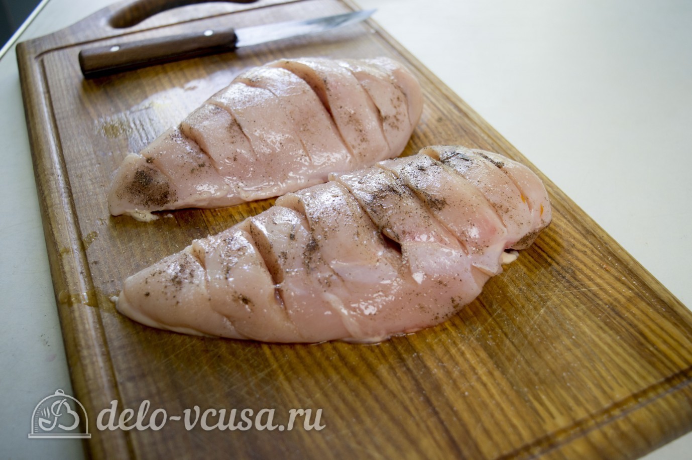 Шаг 2 приготовления Курица запеченная с помидорами и сыром