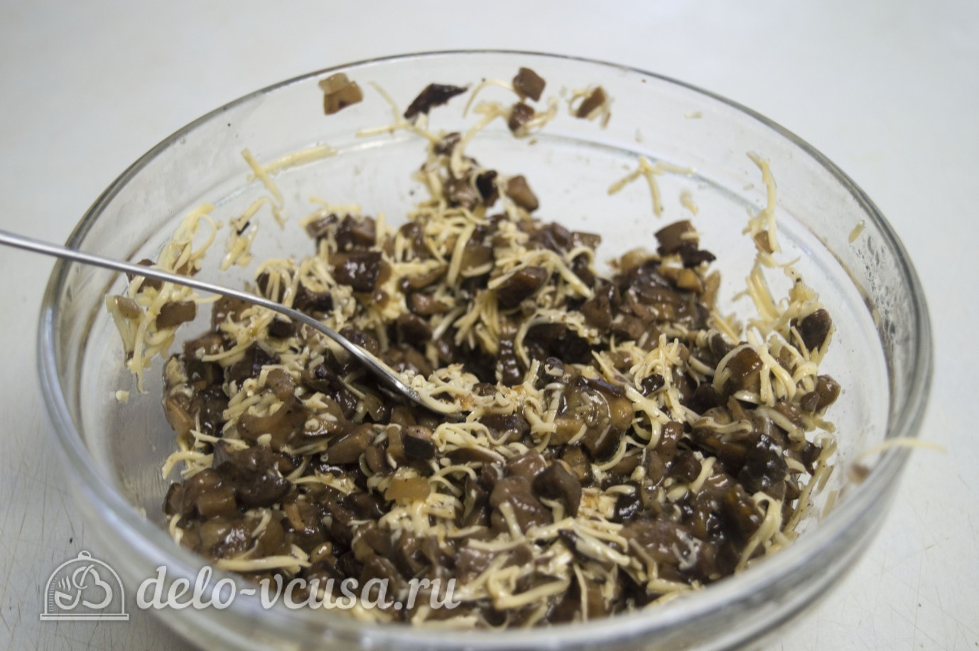 Шаг 7 приготовления Картофельные зразы с грибами и сыром