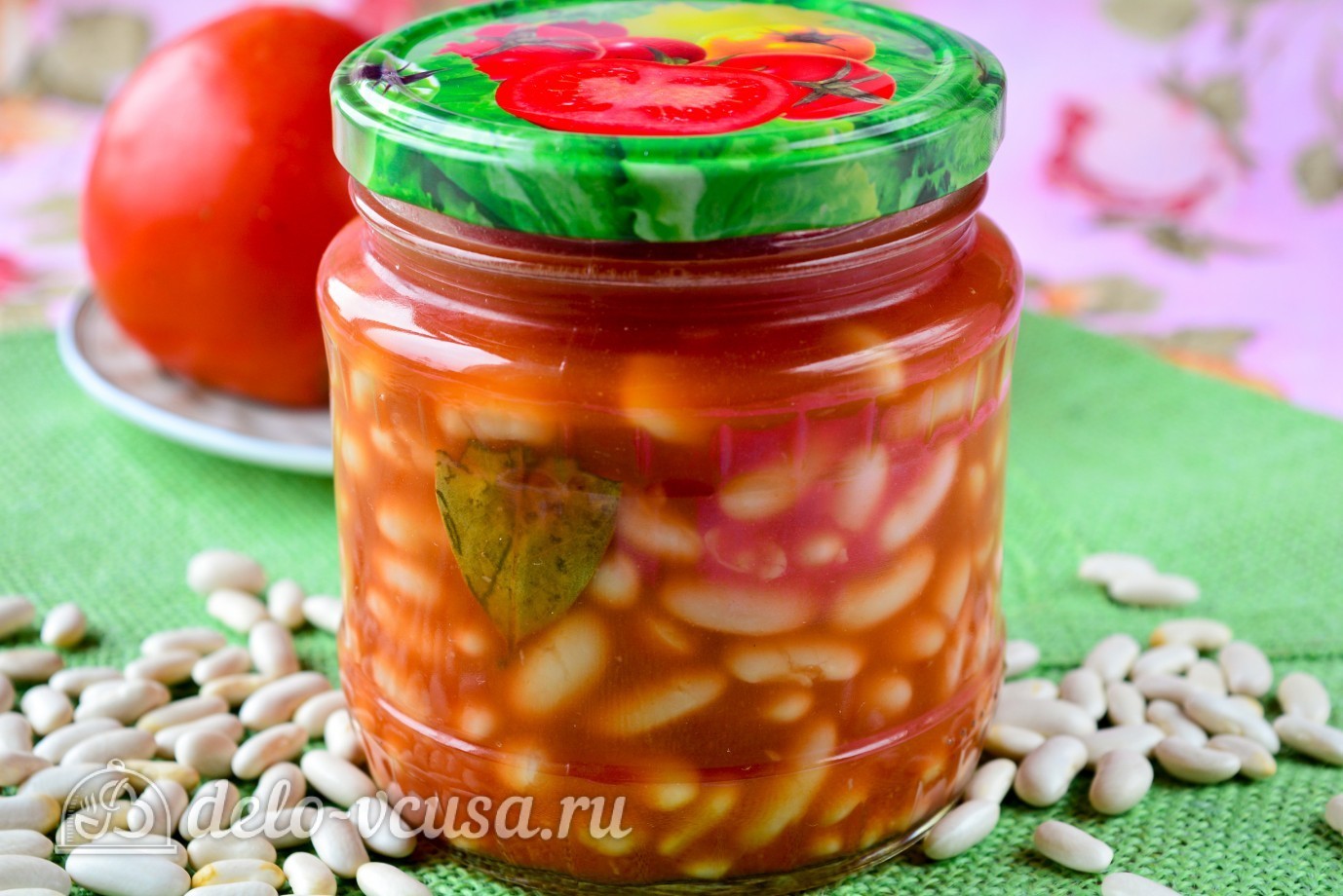 Шаг 7 приготовления Фасоль в томате на зиму