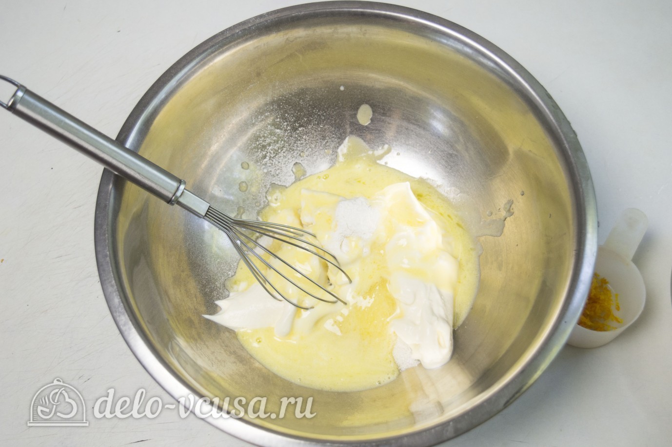Шаг 1 приготовления Сметанный торт Мишка