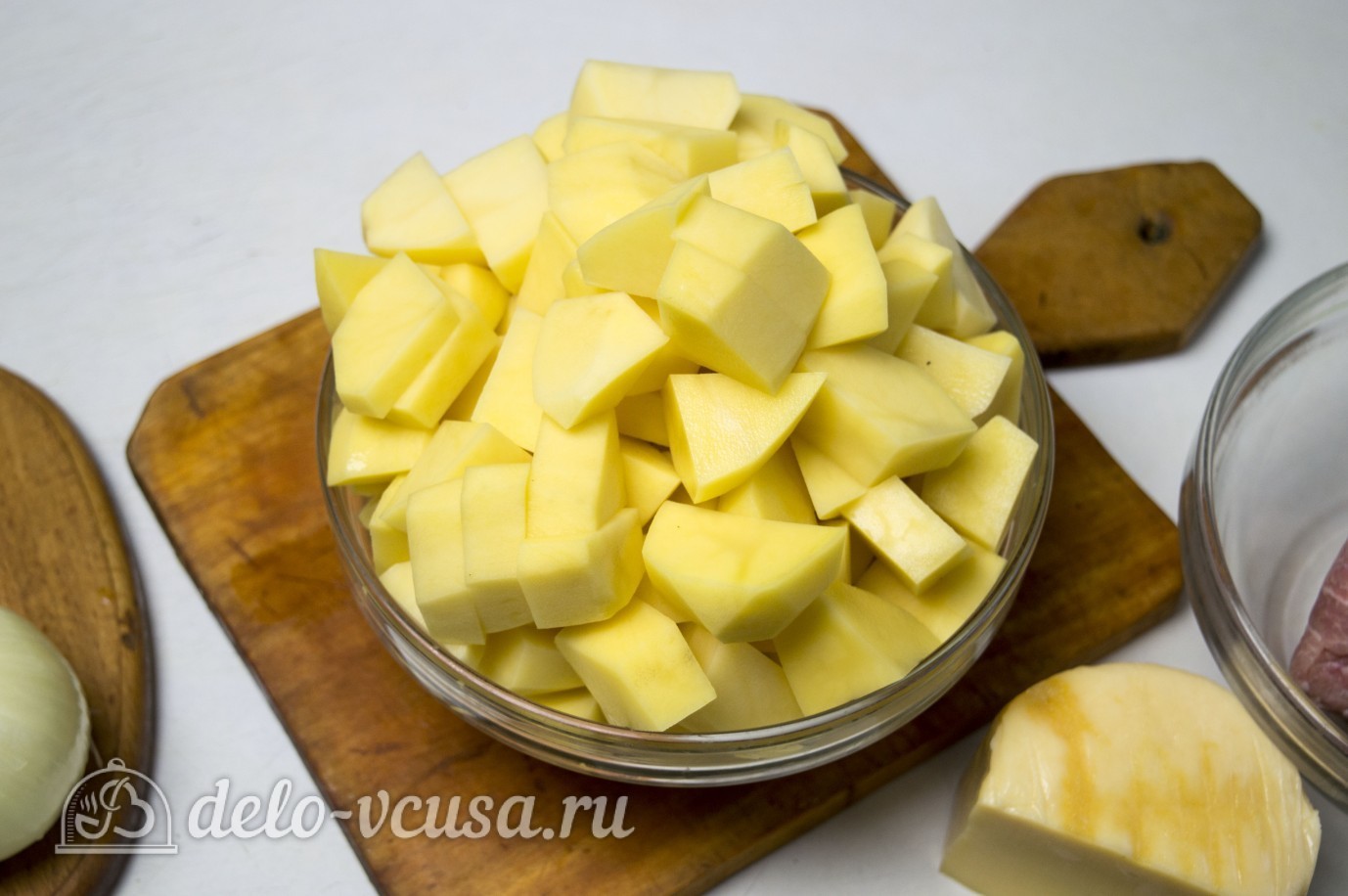 Шаг 1 приготовления Картофельная запеканка с соусом