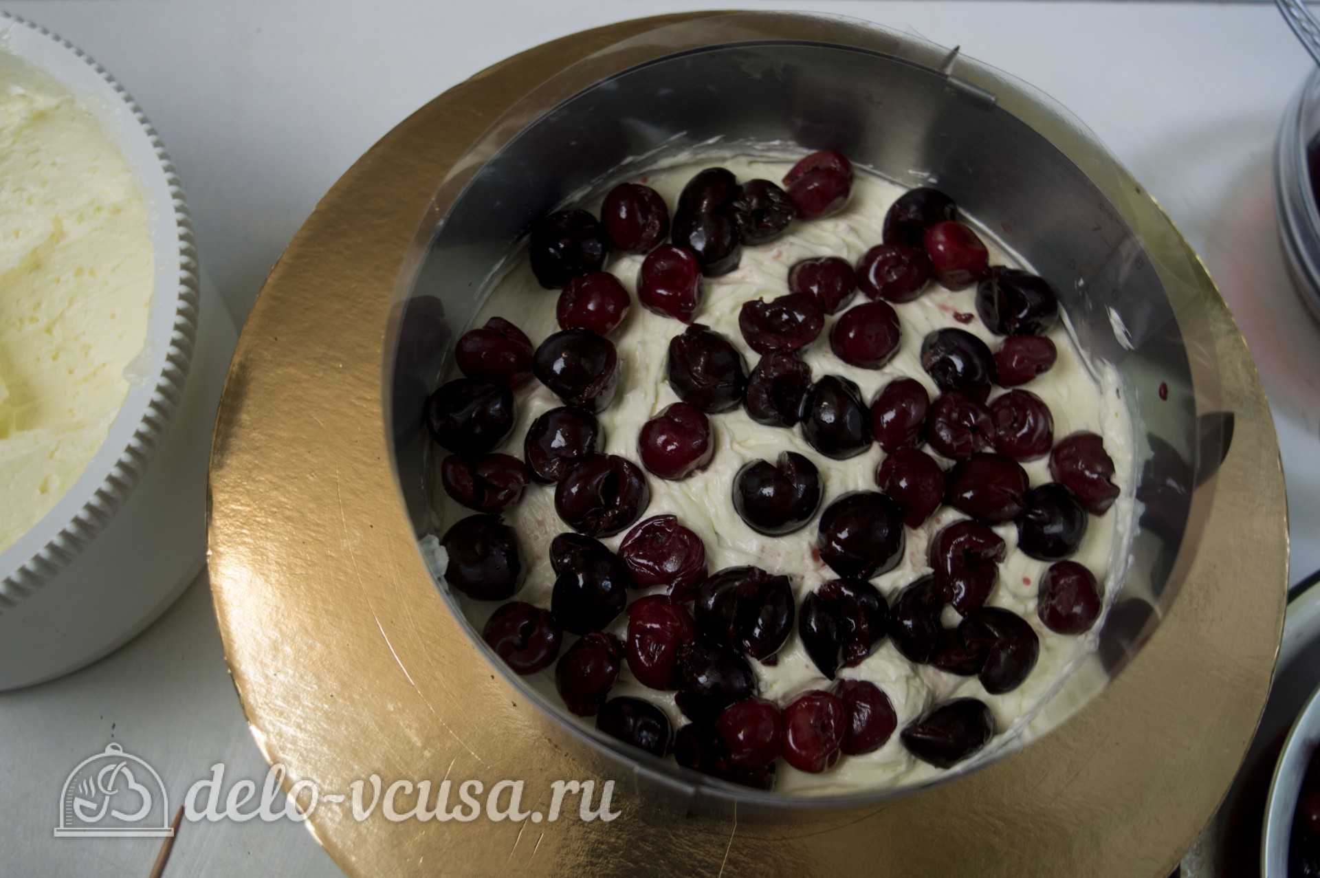 Шаг 14 приготовления Шоколадный торт с вишней