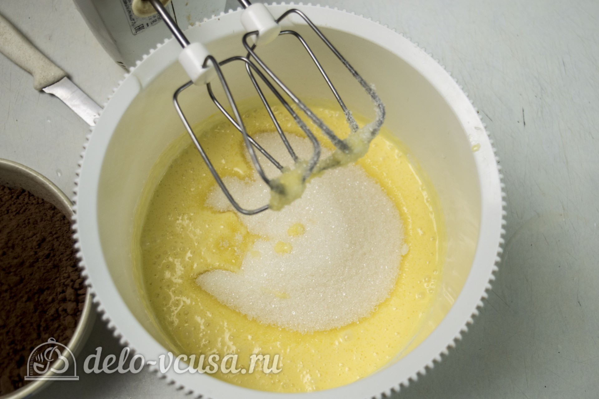 Шаг 3 приготовления Шоколадный торт с вишней