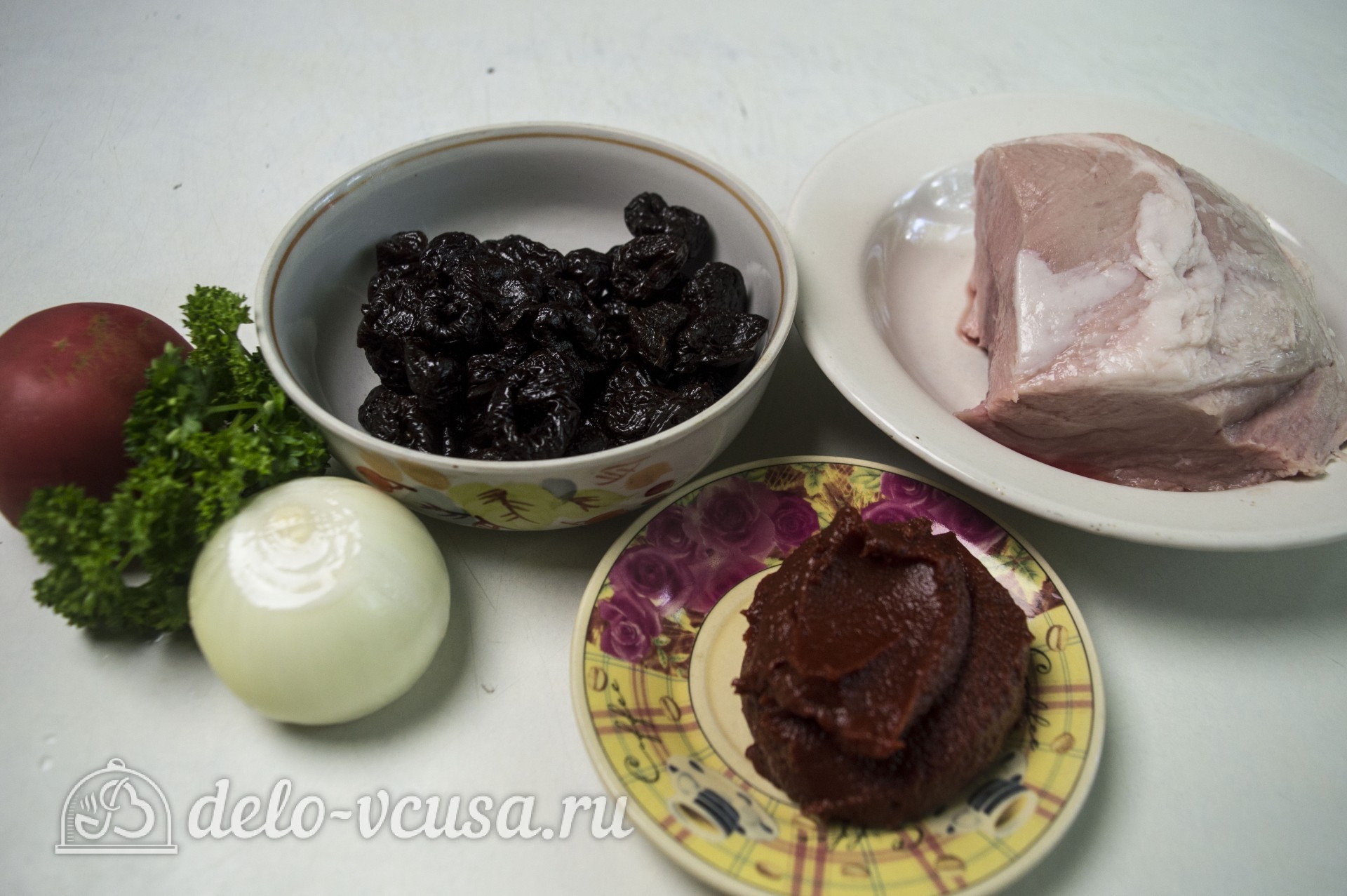 Ингредиенты Тушеное мясо с черносливом Фото ингредиенты Тушеное мясо с черносливом