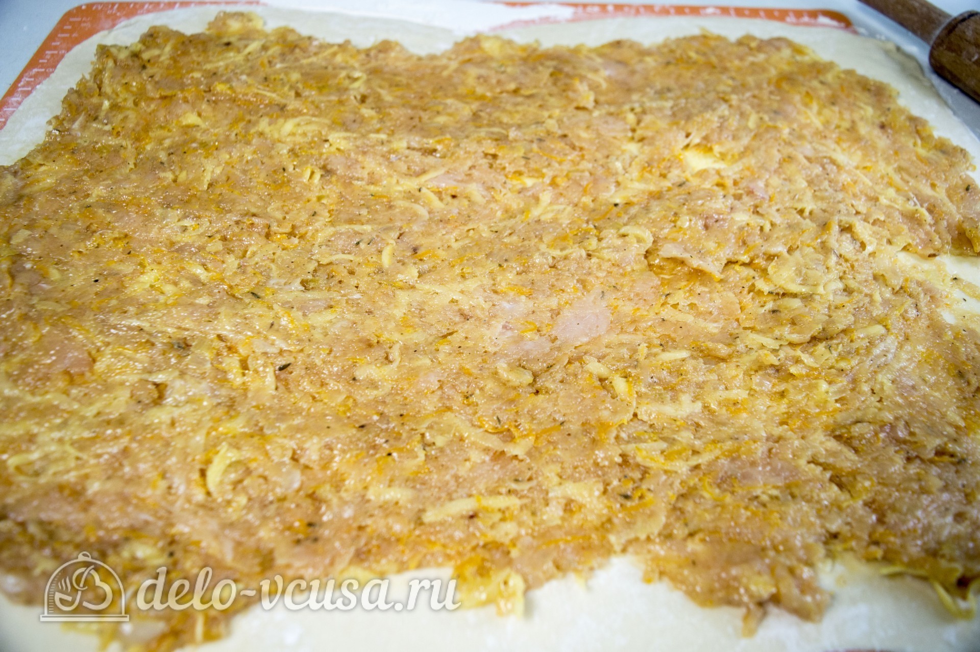 Шаг 5 приготовления Ханума с мясом и картофелем