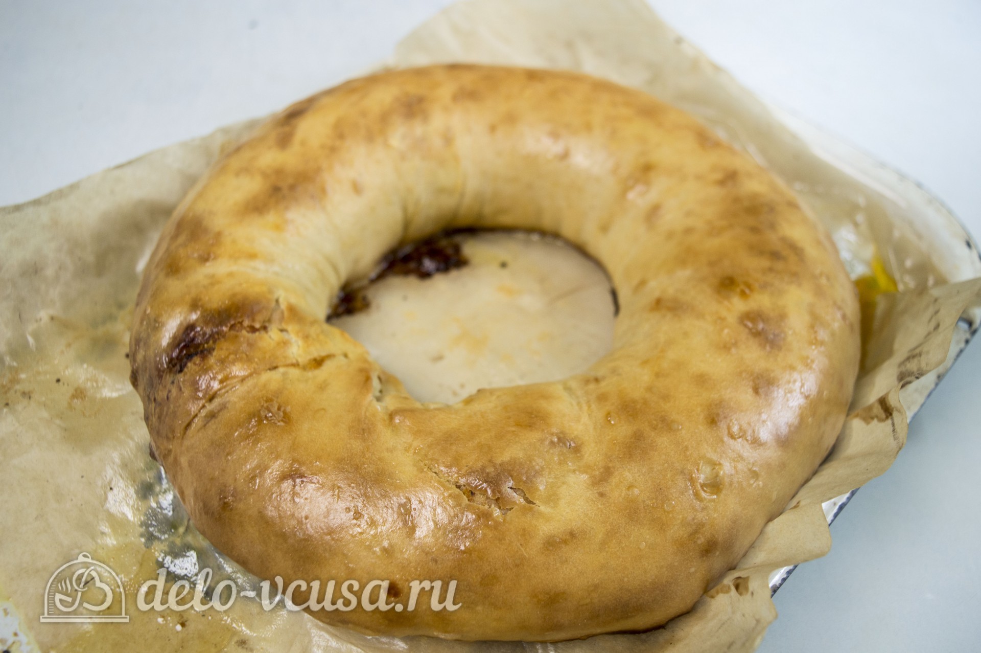 Шаг 7 приготовления Ханума с мясом и картофелем