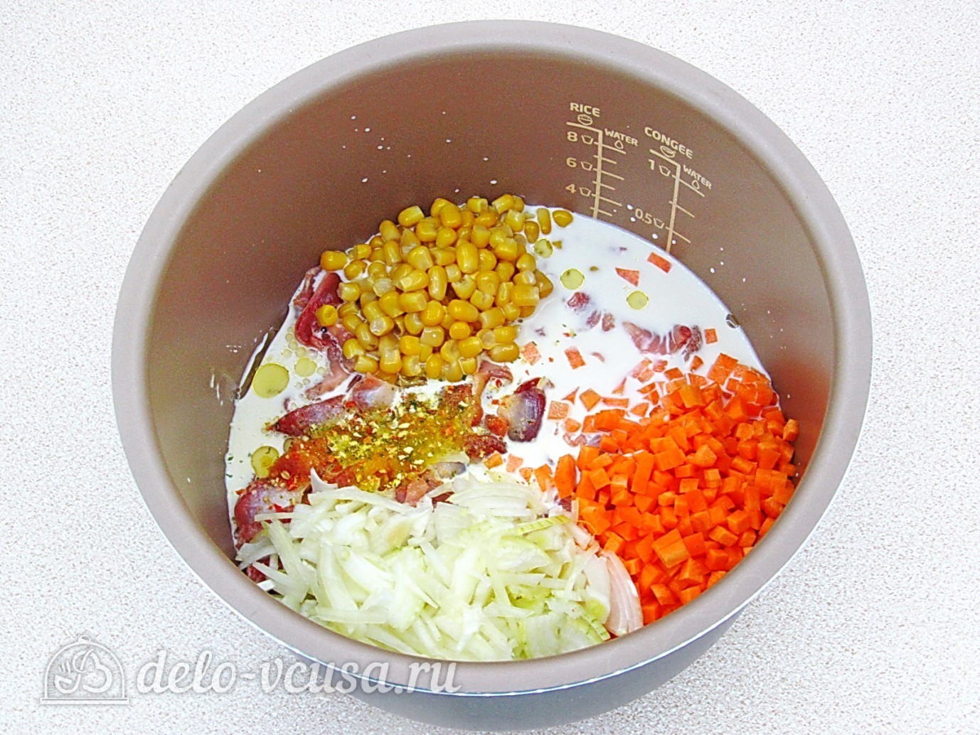 Шаг 3 приготовления Куриные желудки в мультиварке