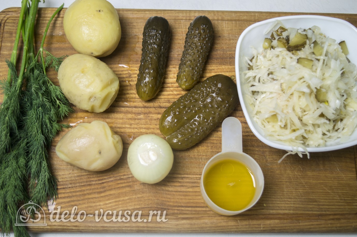 Ингредиенты Картофельный салат по-немецки Фото ингредиенты Картофельный салат по-немецки